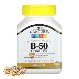 Вітамінно-мінеральний комплекс 21st Century B-50 Complex - 60 tabs (100-73-3329149-20)