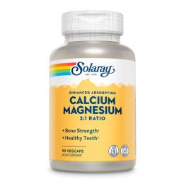 Вітаміни та мінерали Solaray Calcium &amp; Magnesium, AAC 2:1 - 90 caps ( 2023-10-4429)