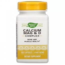 Вітаміни та мінерали Natures Way Calcium-Magnesium-Vitamin D - 100 caps (2022-10-1074)