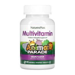 Вітаміни та мінерали Natures Plus Childrens Multivitamin - 90 tabs Grape (2023-10-3457)