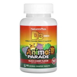 Вітаміни та мінерали Natures Plus Kids Vit D3 Chewable Sugarfree 500 IU - 90 tabs (2022-10-2845)