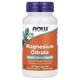 Вітамінно-мінеральний комплекс Now Foods Magnesium Citrate - 60 vcaps (2023-10-5100)