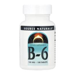 Вітаміни та мінерали Source Naturals Vitamin B-6 100 mg - 100 tabs ( 2023-10-6135)