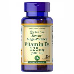 Вітаміни та мінерали Puritans Pride Vitamin D3 5000 IU - 200caps ( 100-55-0529969-20)