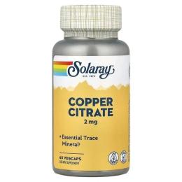 Вітаміни та мінерали Solaray Copper Citrate 2 mg (60 veg caps) ( 21177-01)