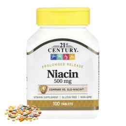 Вітамінно-мінеральний комплекс 21st Century Niacin 500 mg - 100 tabs (2023-10-7099)