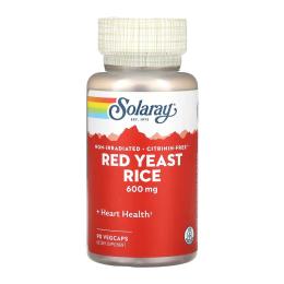 Вітаміни та мінерали Solaray Red Yeast Rice 600mg - 90 vcaps ( 2023-10-6715)
