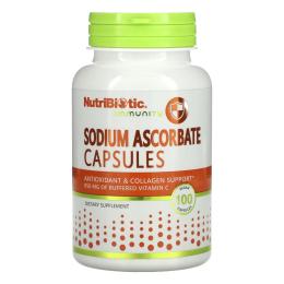 Вітаміни та мінерали NutriBiotic Sodium Ascorbate - 100 caps ( 2022-10-3007)