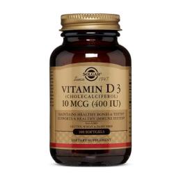 Вітаміни та мінерали Solgar  Vitamin D3 10 mcg (400 IU) (100 softgels) ( 11076-01)