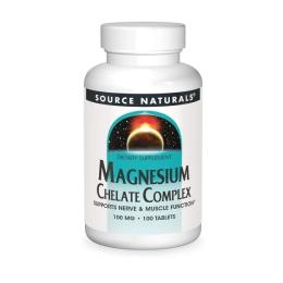 Вітаміни та мінерали Source Naturals Magnesium Chelate Complex 100 mg (100 tab) ( 24093-01)