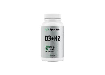 Вітаміни та мінерали Sporter Sporter D3+K2 (60 caps) ( 24425-01)