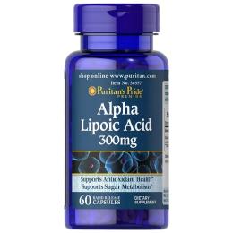 Натуральні добавки і екстракти Puritans Pride Alpha Lipoic Acid 300mg - 60 caps (2023-10-4583)