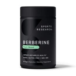 Натуральні добавки і екстракти Sports Research Berberine 500mg - 60 vcaps (2023-10-4399)