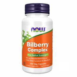 Натуральні добавки і екстракти Now Foods Bilberry Complex 80mg - 100 vcaps (2022-10-0115)