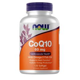 Натуральні добавки і екстракти Now Foods CoQ10 60mg + Fish Oil - 120 sgels  (2022-10-2623)