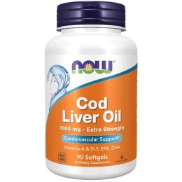 Натуральні добавки і екстракти Now Foods Cod Liver Oil 1000mg - 90 sgels (2022-10-0064)