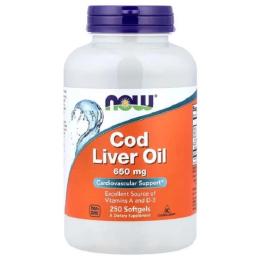 Натуральні добавки і екстракти Now Foods Cod Liver Oil 650mg - 250 sgels  (2022-10-2375)
