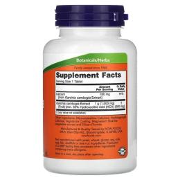 Натуральні добавки і екстракти Now Foods Garcinia 1000mg - 120 tabs (2022-10-0034)