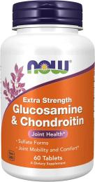 Натуральні добавки і екстракти Now Foods Glucosamine &amp; Chondroitin Extra Strength - 60 tabs (2023-10-3281)