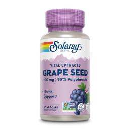 Натуральні добавки і екстракти Solaray Grape Seed Extract 100mg - 60 vcaps (2023-10-3021)