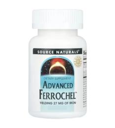 Натуральні добавки і екстракти Source Naturals Advanced Ferrochel 27mg - 90 tabs (2023-10-4623)