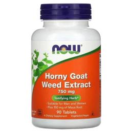 Натуральні добавки і екстракти Now Foods Horny Goat Weed Extract 750 mg - 90 tabs (2023-10-2503)