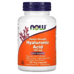 Натуральні добавки і екстракти Now Foods Hyaluronic Acid Double Strength 100 mg - 120 vcaps  (2023-10-2501)