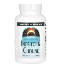 Натуральні добавки і екстракти Source Naturals Inositol &amp; Choline 800mg - 50 tabs (2023-10-4611)