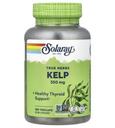 Натуральні добавки і екстракти Solaray Kelp 550mg - 180 vcaps (2023-10-6772)