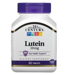 Натуральні добавки і екстракти 21st Century Lutein 10 mg - 60 tabs (2023-10-7080)