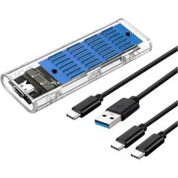 Кишеня зовнішня Dynamode M.2 SSD NVMe/SATA combo ч-з USB3.2 GEN2 Type-C (DM-CAD-SSD09)