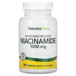 Натуральні добавки і екстракти Natures Plus Niacinamide 1000mg - 90 tabs (2023-10-5221)