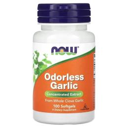 Натуральні добавки і екстракти Now Foods Odorless Garlic - 100 sgels  (2022-10-0066)