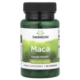 Натуральні добавки і екстракти Swanson Maca 500 mg (60 caps) (20458-01)