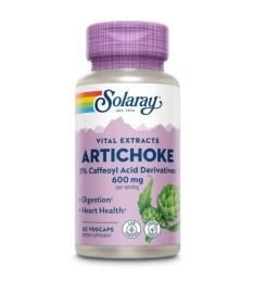 Натуральні добавки і екстракти Solaray Artichoke 600 mg (60 veg caps) (22554-01)