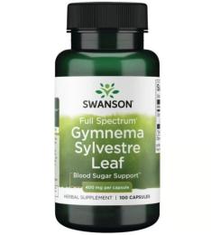 Натуральні добавки і екстракти Swanson Gymnema Sylvestre Leaf 400 mg (100 caps) (23903-01)