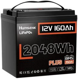 Акумулятор для ДБЖ Humsienk LiFePO4 12V/160Ah 150A BMS для систем резервного живлення