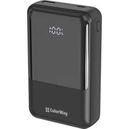 Зовнішній портативний акумулятор ColorWay DigiPower 20000mAh Black 45W (CW-PB200LP04BK)