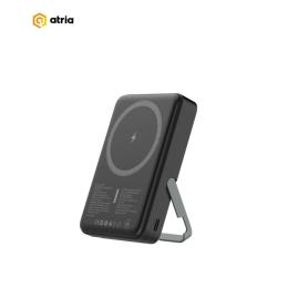 Зовнішній портативний акумулятор ATRIA WPD-W57B MagSafe 10000mAh Black