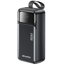 Зовнішній портативний акумулятор Awei PA-105 40000mAh Black 22.5W (6954284029520)
