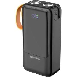 Зовнішній портативний акумулятор ColorWay PowerHub 30000mAh Black 22.5W (CW-PB300LP07BK)