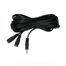 Аудіо-кабель Cablexpert CCA-415 3.5mm mini jack (тато) - 2x3.5mm mini jack (мама) Black 5m