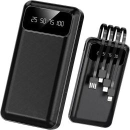 Зовнішній портативний акумулятор KingPower KP-37 30000mah Black 4 in 1