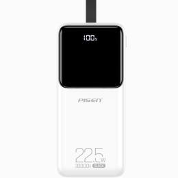 Зовнішній портативний акумулятор Pisen Semi Mirror 30000mAh White 22.5W (TP-D040)
