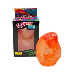 Іграшка-антистрес Infinity 712381 Orange Крапля води з фігурними блискітками 7cm