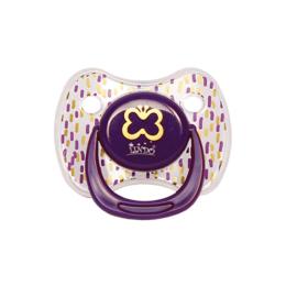 Пустушка силіконова Lindo LI 401/0-6 Purple з кільцем, 0-6 місяців