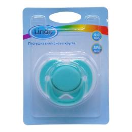 Пустушка силіконова кругла Lindo А 31/0-6 Turquoise 0-6 місяців
