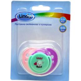 Пустушка силіконова Lindo А 32/12+ Pink Purple баранчик, від 1 року