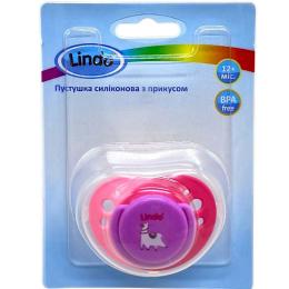 Пустушка силіконова Lindo А 32/12+ Magenta Pink лама, від 1 року
