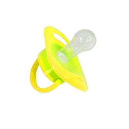 Пустушка силіконова, кругла Mega Zayka №0516 Yellow 0+